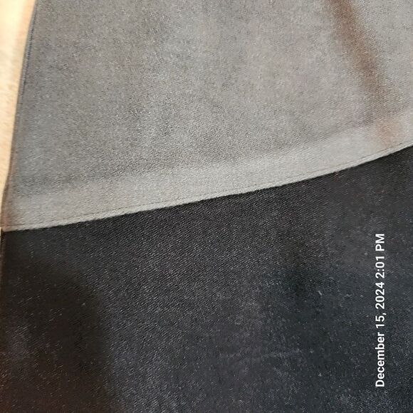 VTG Platinum By Dorothy Schoelen Two Tone Black Grey Mini Skirt Size 12 Made USA - Picture 2 of 8